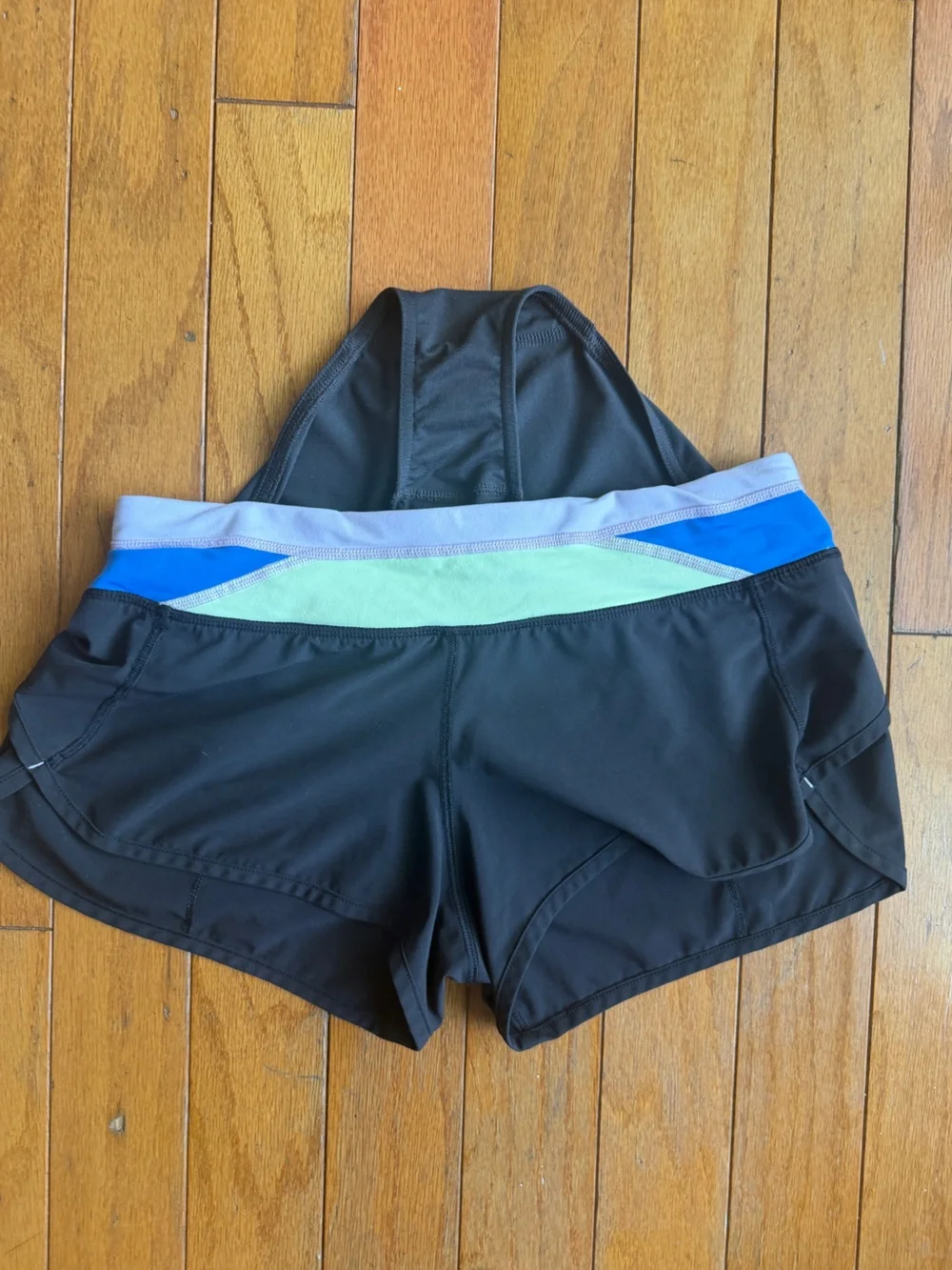 Lululemon Speed Up Shorts Size 6 Black Purple Athletic Wear